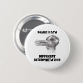 Dezelfde Data Different Interpretation (Duck Rabbi Ronde Button 5,7 Cm (Voorkant /achterkant)
