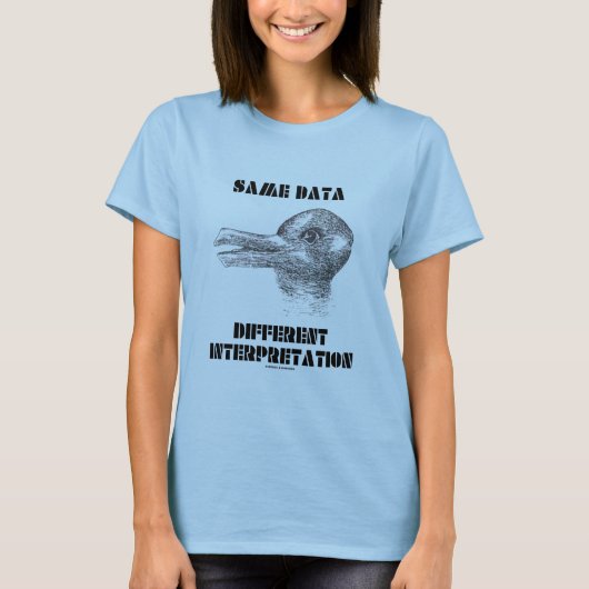 Dezelfde Data Different Interpretation (Duck Rabbi T-shirt (Voorkant)