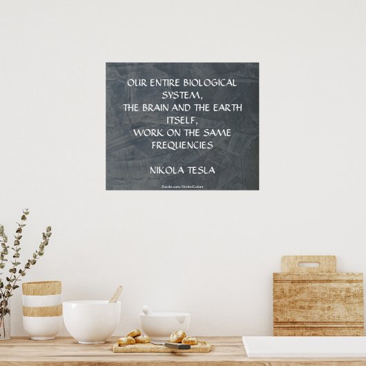 DEZELFDE FREQUENTIES - NIKOLA TESLA POSTER (Keuken)