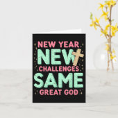 Dezelfde Grote God Jezus Nieuwjaar Nieuwe Uitdagin Kaart (Gele Bloem)