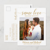 Dezelfde Liefde Downsize Huwelijksaankondiging Fot Briefkaart (Voorkant / Achterkant)