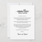 Dezelfde Liefde Schattige Hart Downsize Trouwfoto Kaart (Achterkant)