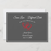 Dezelfde Liefde Verschillende Datum Trouwharten Gr Save The Date (Voorkant)