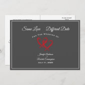 Dezelfde Liefde Verschillende Datum Trouwharten Gr Save The Date (Voorkant / Achterkant)