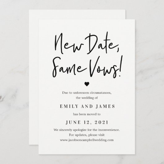 Dezelfde WEERGAVE EDITABLE KLOR wijzigt de datum-K Save The Date (Voorkant / Achterkant)