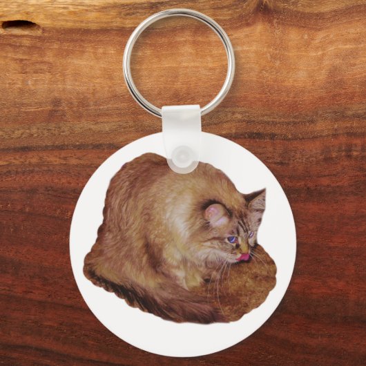 Dezi's Kat Raspberry sleutelhanger (Voorkant)