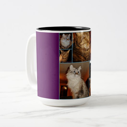 DezizWorld Collage 2 Tone-Mok Tweekleurige Koffiemok (Voorkant links)