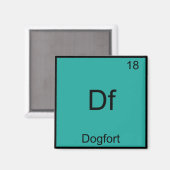 Df - Dogfort Grappig Element Chemie Symbool T-shir Magneet (Voorkant / Achterkant)