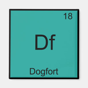 Df - Dogfort Grappig Element Chemie Symbool T-shir Magneet