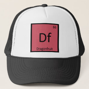 Df - Drakenfruit Chemie Periodiek Systeem Symbool Trucker Pet