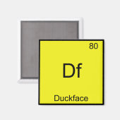 Df - Eendengezicht Element Symbool Meme Grappige C Magneet (Voorkant / Achterkant)
