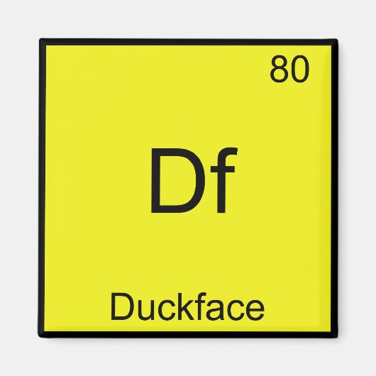 Df - Eendengezicht Element Symbool Meme Grappige C Magneet (Voorkant)
