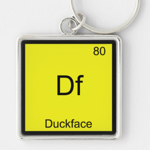Df - Eendengezicht Element Symbool Meme Grappige C Sleutelhanger