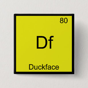 Df - Eendengezicht Element Symbool Meme Grappige C Vierkante Button 5,1 Cm