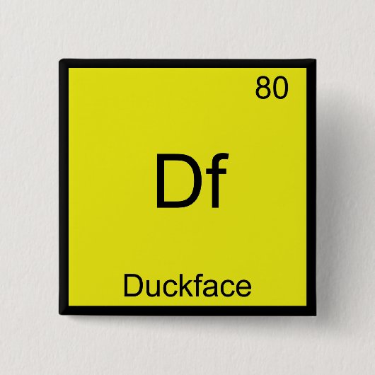 Df - Eendengezicht Element Symbool Meme Grappige C Vierkante Button 5,1 Cm (Voorkant)