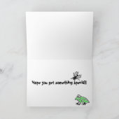 DF- Funny Cartoon Frog Verjaardag Kaart (Binnen)