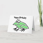 DF- Funny Cartoon Frog Verjaardag Kaart (Voorkant)