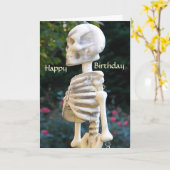 DF - Happy Birthday Skeleton Kaart (Gele Bloem)