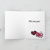 DF - Schattigee Puppy Dog en Octopus Valentijnsdag Feestdagen Kaart (Binnen)