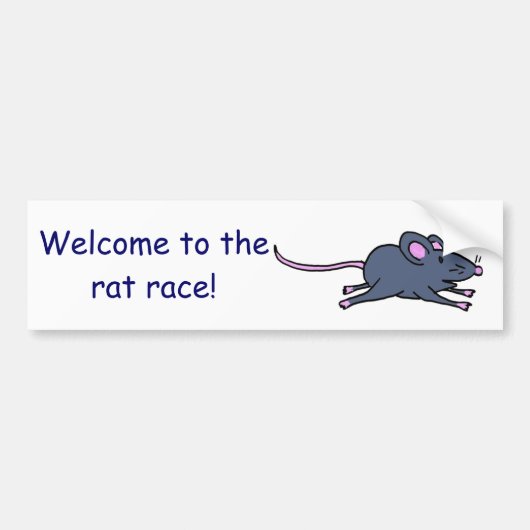 DF-zzzmouse1c, Welkom bij theratrace! Bumpersticker (Voorkant)