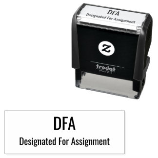 DFA aangewezen voor toewijzing honkbalterminologie Zelfinktende Stempel