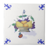 DFB02 Delft Fruit Basket Design Ceramic Tile Tegeltje (Voorkant)