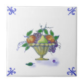 DFB06 Delft Fruit Basket Design Ceramic Tile Tegeltje (Voorkant)