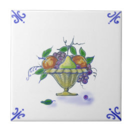 DFB06 Delft Fruit Basket Design Ceramic Tile Tegeltje