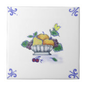 DFB09 Delft Fruit Basket Design Ceramic Tile Tegeltje (Voorkant)
