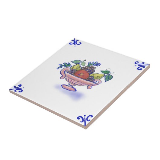 DFB12 Ontwerptafel voor delft-fruit Tegeltje (Zijkant)