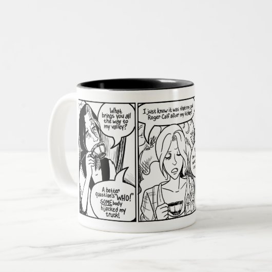 DFD Teatime met Mister Weston Tweekleurige Koffiemok (Voorkant links)