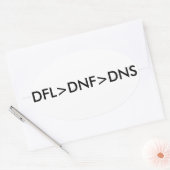 DFL > DNF > DNS OVALE STICKER (Envelop)