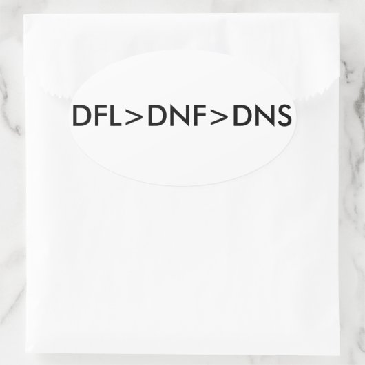 DFL > DNF > DNS OVALE STICKER (Tas)