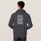 DFL slaat DNF slaat DNS - wit Hoodie (Achterkant volledig)