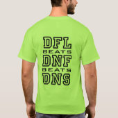 DFL slaat DNF slaat DNS - zwart T-shirt (Achterkant)