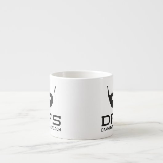 DFS witte espresso mok (Voorkant)