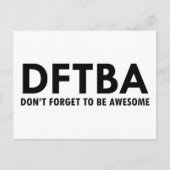DFTBA BRIEFKAART (Voorkant)