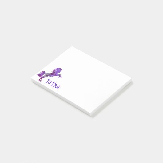 DFTBA Paarse Eenhoorn Geweldige Violet Post-it® Notes (Schuin)