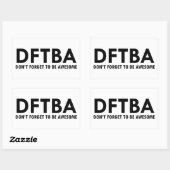 DFTBA RECHTHOEKIGE STICKER (Vel)