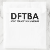 DFTBA RECHTHOEKIGE STICKER (Tas)