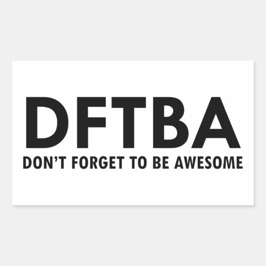 DFTBA RECHTHOEKIGE STICKER (Voorkant)