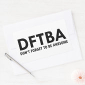 DFTBA RECHTHOEKIGE STICKER (Envelop)