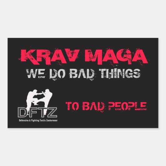 DFTZ STICKER KRAV MAGA (Voorkant)