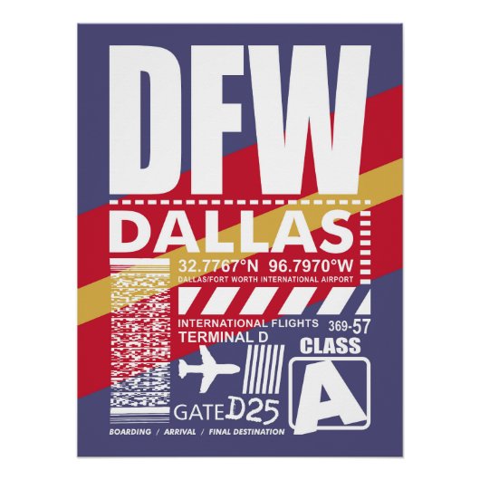 DFW Dallas Airport Perfect Poster (Voorkant)