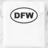 DFW Dallas Fort Worth Ovale Sticker (Tas)