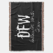 DFW Dallas Luchthavencode Typografie Deken (Voorkant Verticaal)