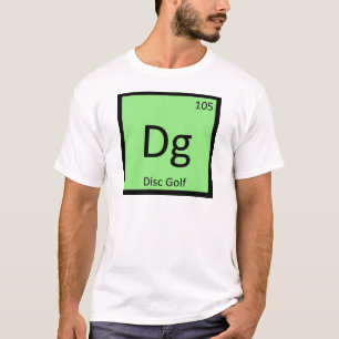 Dg - Discgolf sport scheikunde elementsymbool T-shirt