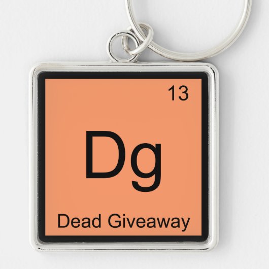 Dg - Dode Giveaway Chemie Elementsymbool Meme T Sleutelhanger (Voorkant)