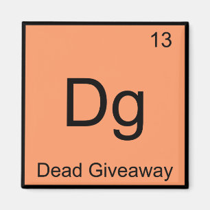 Dg - Dode Giveaway Scheikunde Element Symbool Meme Magneet
