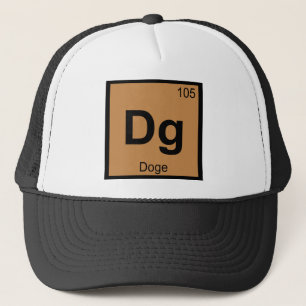 Dg - Doge Meme Chemistry Periodic Table Symbol Trucker Pet